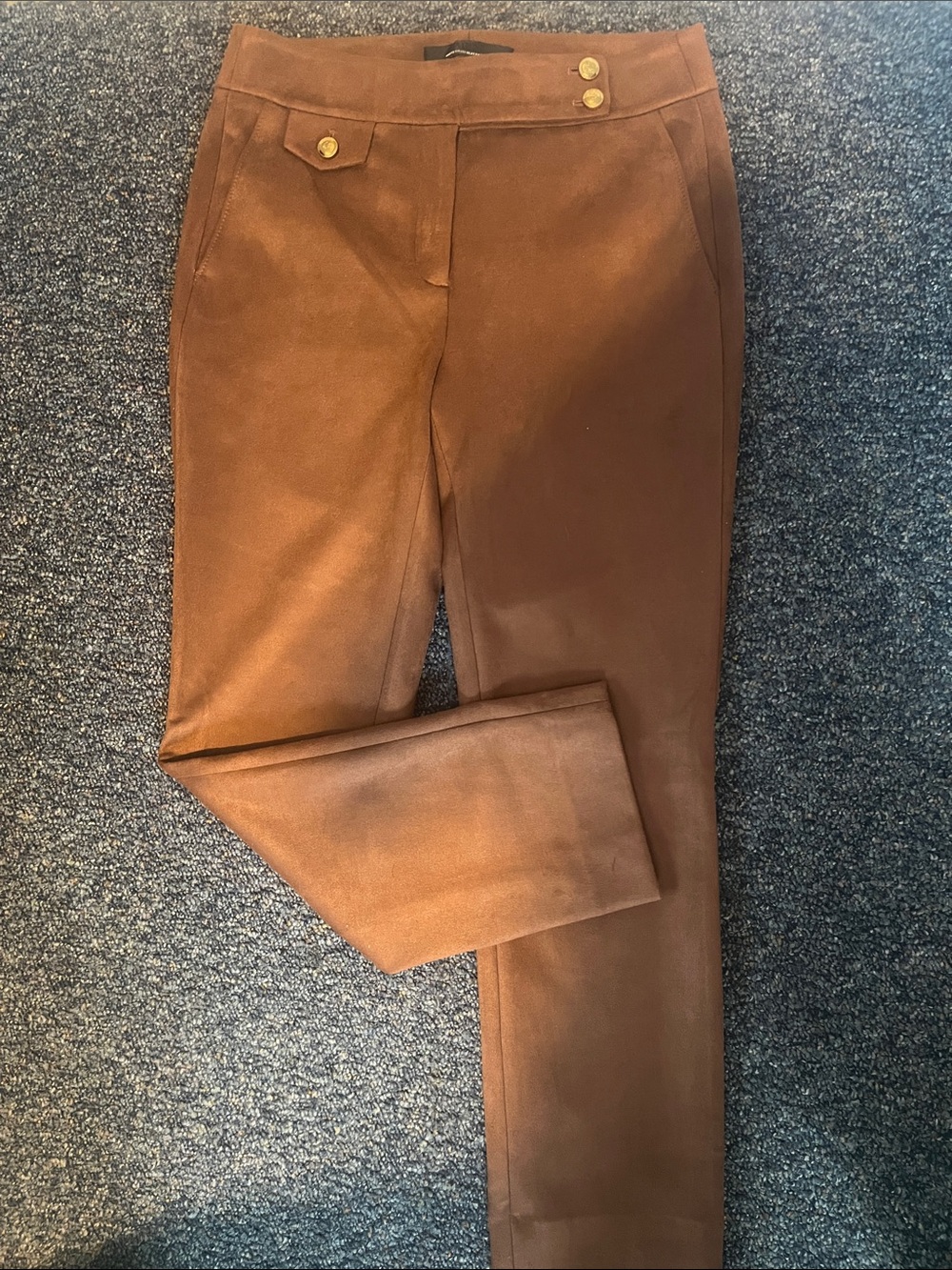 White House Black Market Brown Straight-Leg Pants